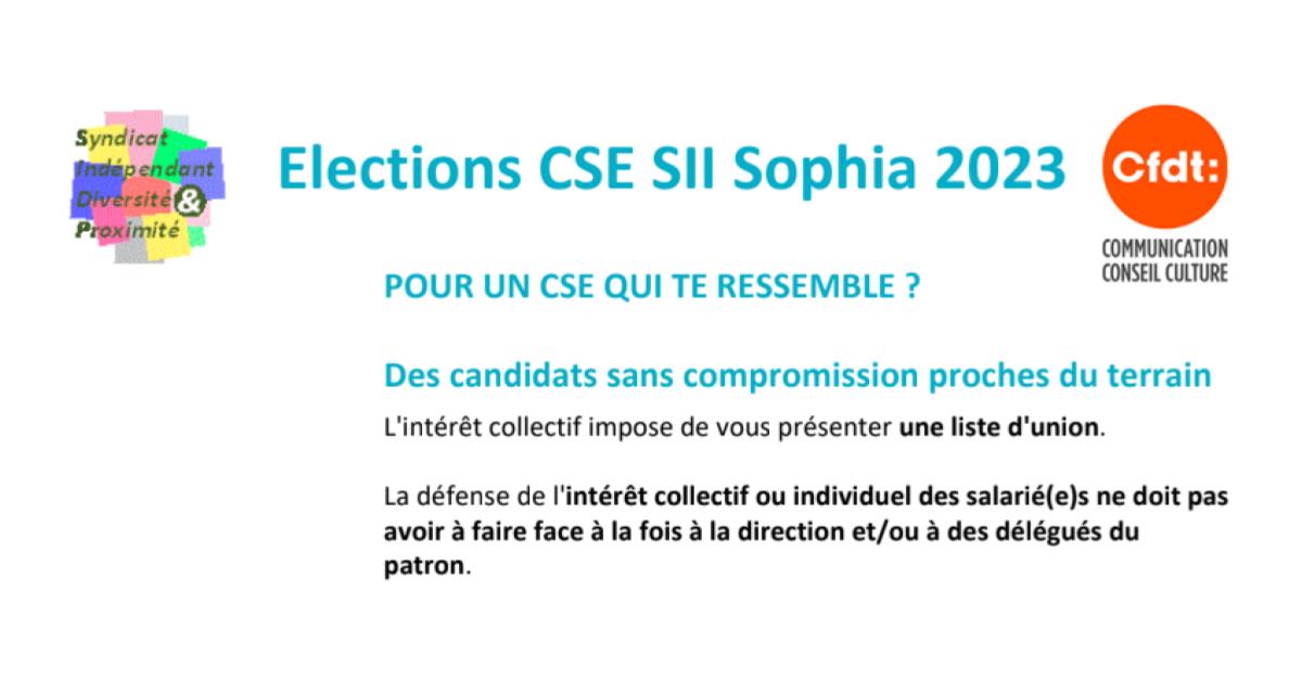 Chez SII à Sophia, 2 listes aux élections du CSE