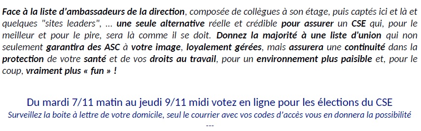 Chez SII, il faut voter, pour la force d&rsquo;union !
