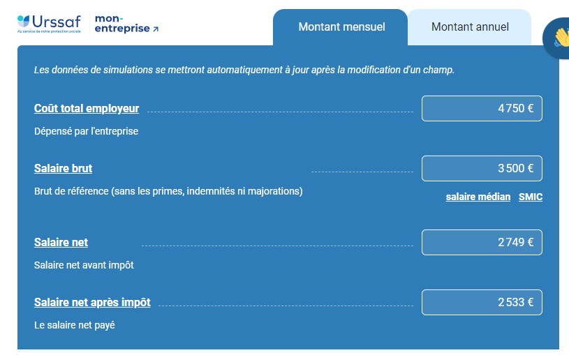 Estime le coût de ton salaire pour l’employeur !