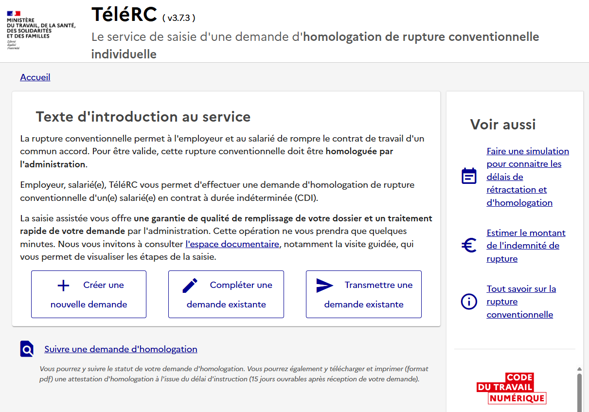 Oui, tout salarié peut utiliser la plateforme de transmission des ruptures conventionnelles