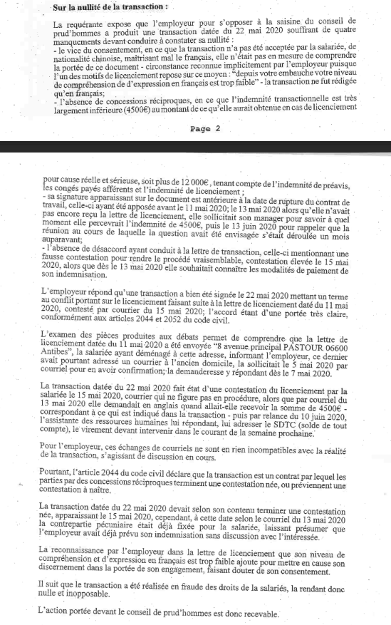 Une rupture transactionnelle, un licenciement contre une somme d&rsquo;argent, peut être annulée