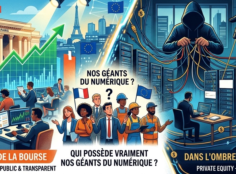 Sous les projecteurs de la bourse ou bien dans l’ombre du Private Equity, qui possède nos géants du numérique ?